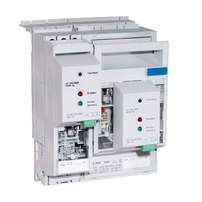 NH-Reiter-Sicherungs-Lasttrenner 690 V AC für 40/12 mm Schienensysteme, Einbautiefe 70 mm, Steckkontaktierung